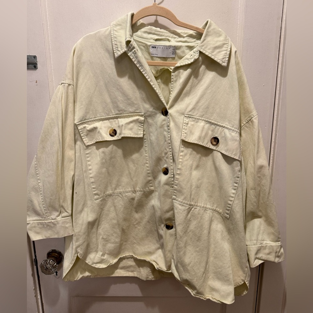 ASOS Design Shacket Lime TieDye